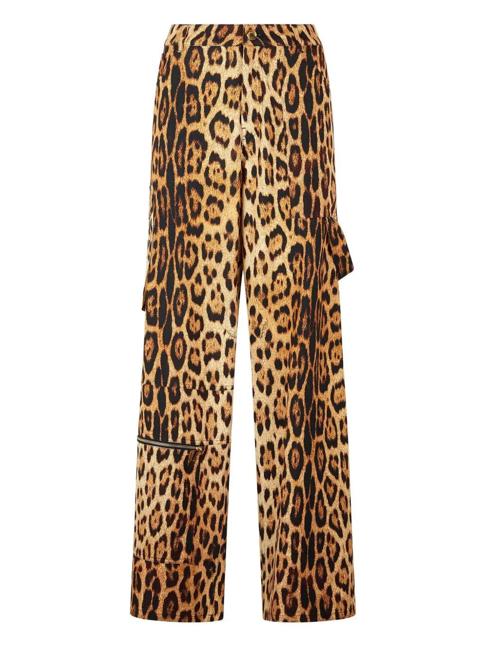 Jaguar-Print Cargo Pants by Roberto Cavalli