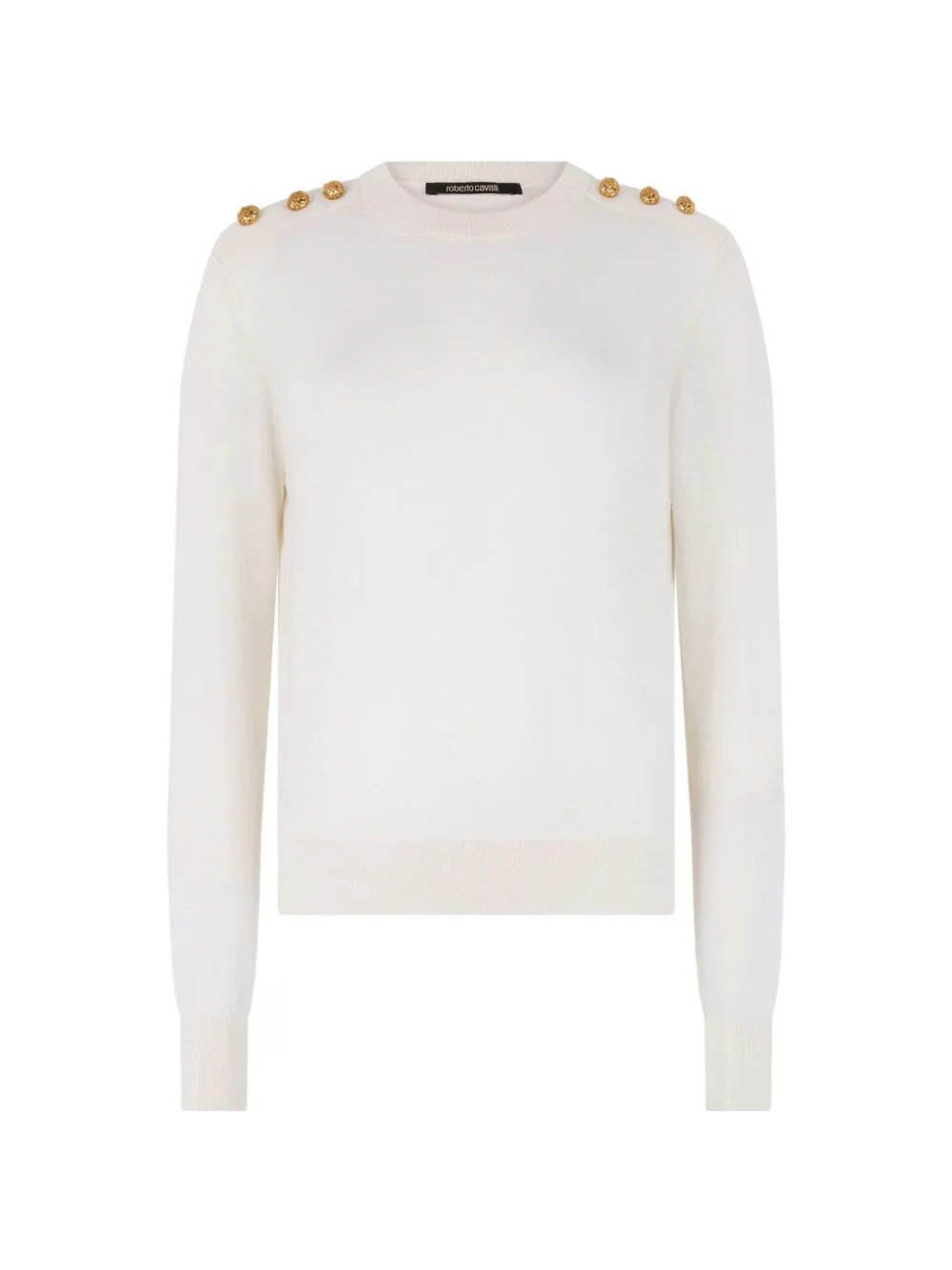 Button-Embellished Jersey by Roberto Cavalli