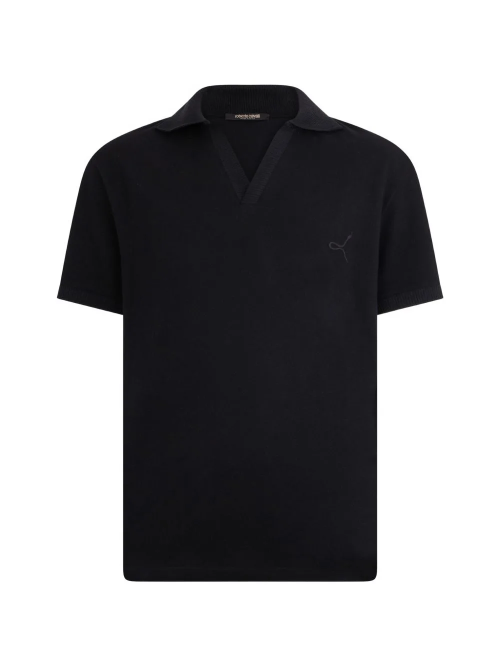Embroidered-Logo Short-Sleeve Polo Shirt by Roberto Cavalli