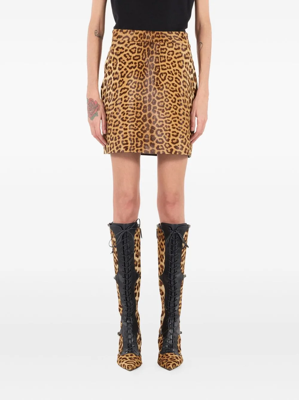 Leopard-Print Mini Skirt by Roberto Cavalli