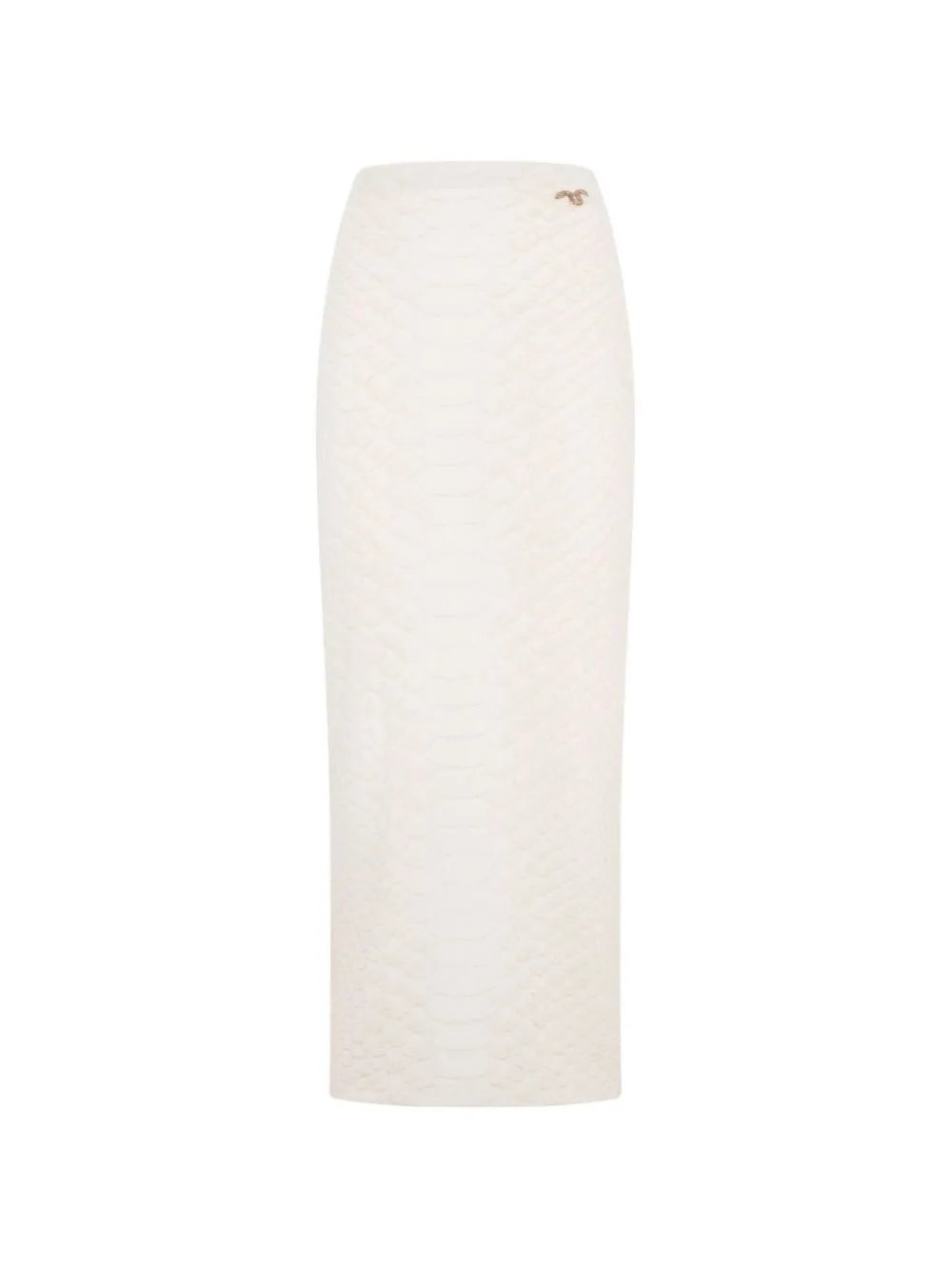 Snake-Effect Ruched Maxi Skirt by Roberto Cavalli