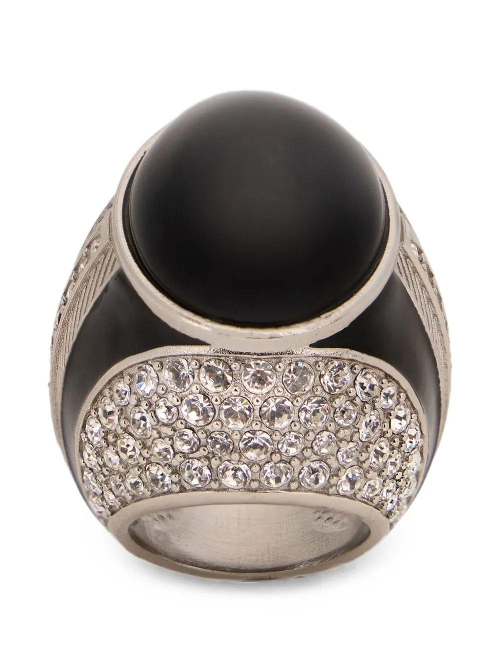 Crystal-Embellished Cocktail Ring by Roberto Cavalli