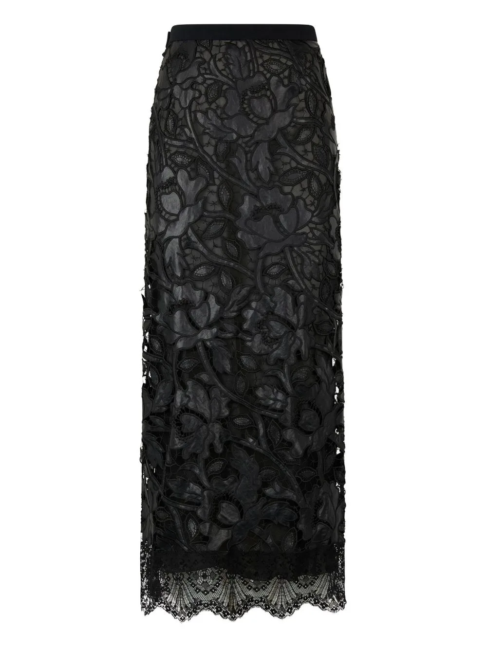 Floral-Lace Skirt by Roberto Cavalli