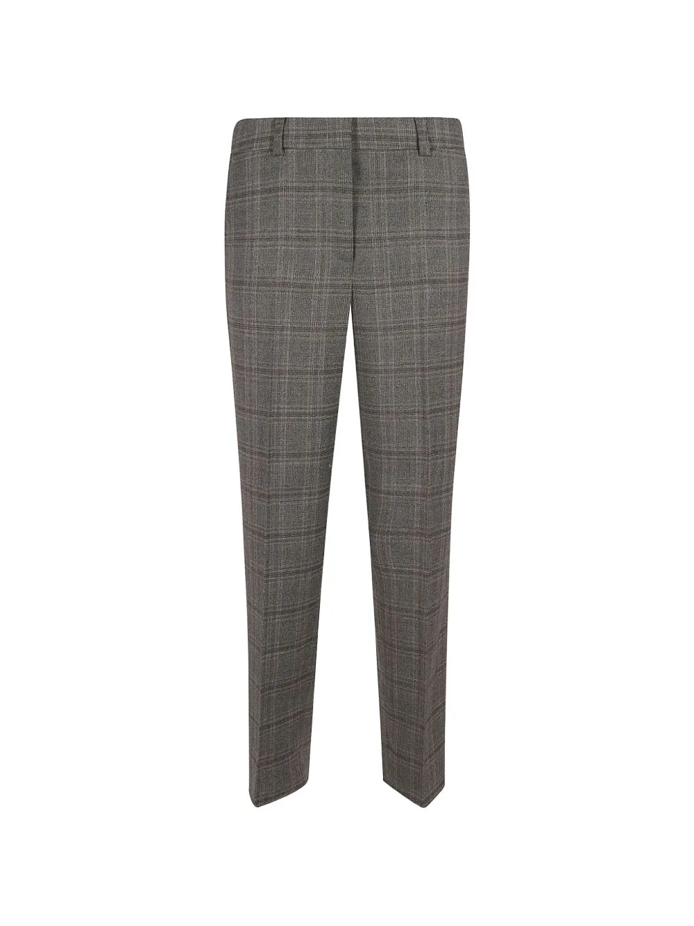 Check-Pattern Tailored Trousers