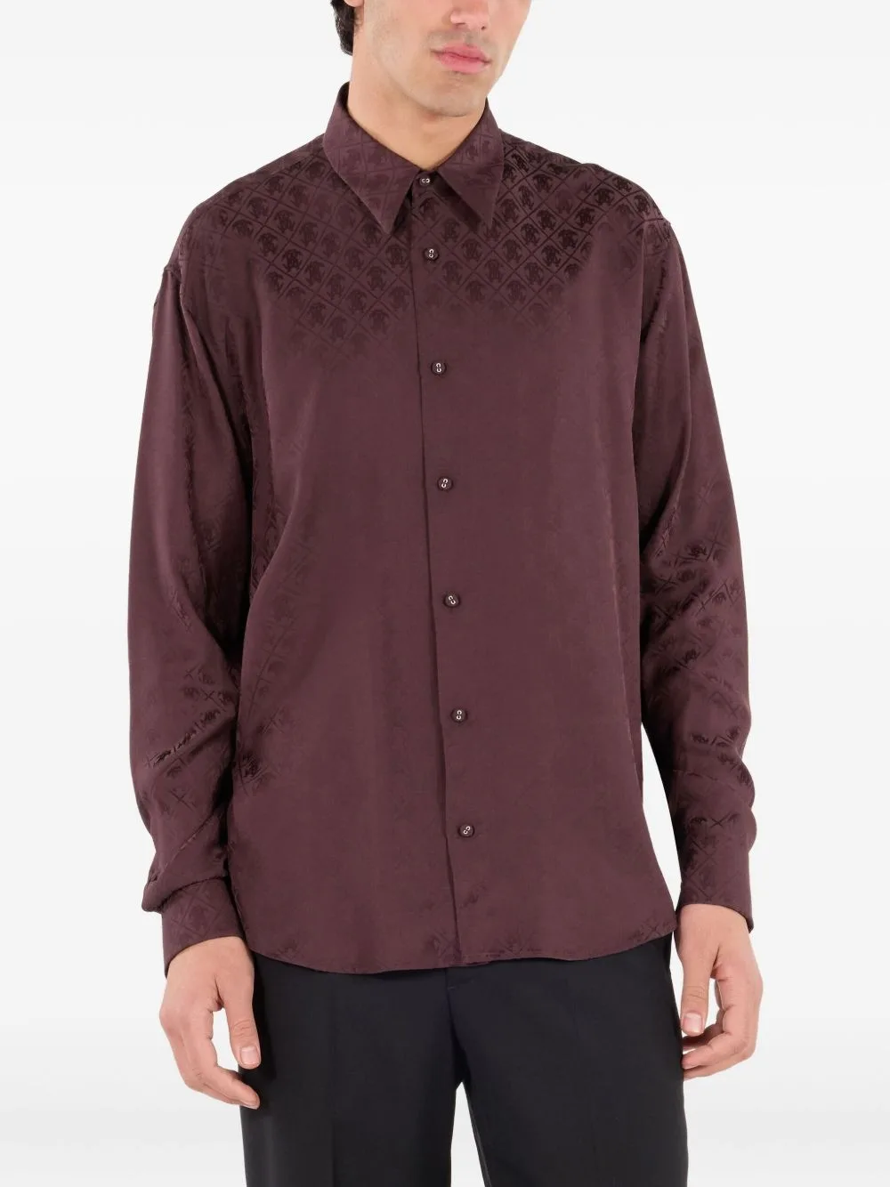 Monogram-Pattern Shirt by Roberto Cavalli