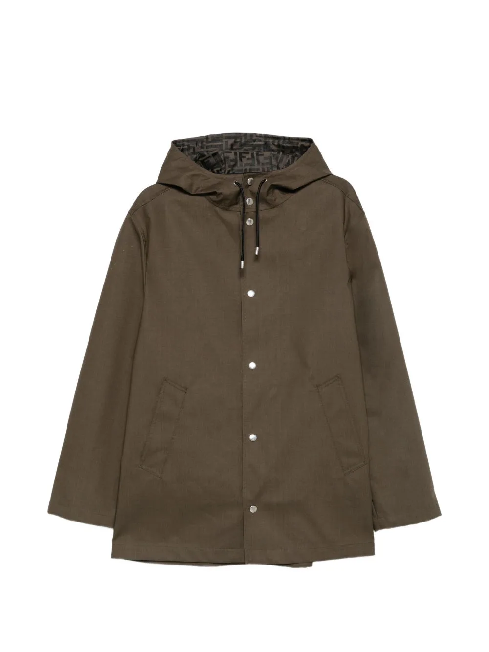 FF-monogram-print Hooded Parka by FENDI
