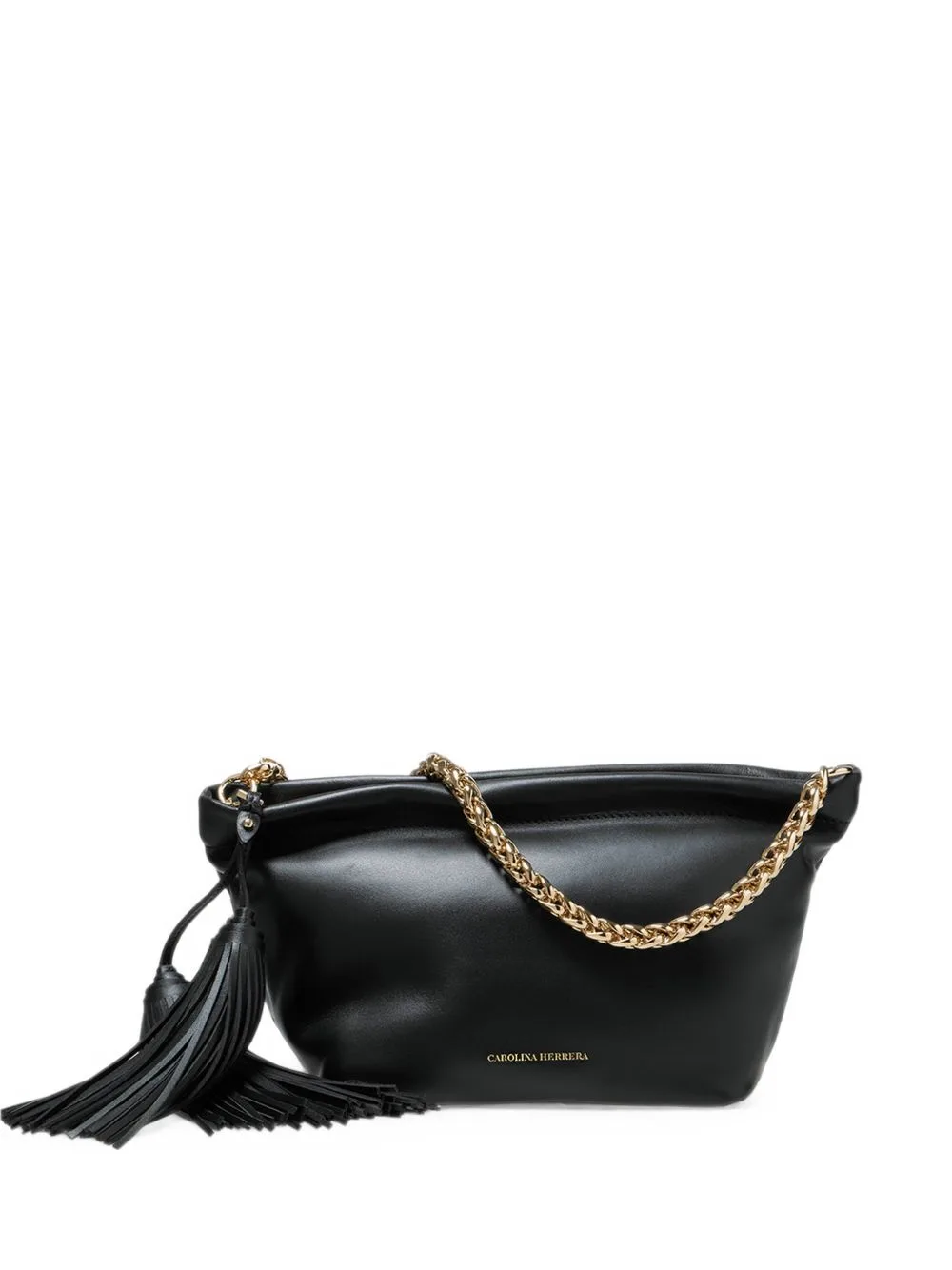 Pia Tassel-Detail Leather Clutch Bag by Carolina Herrera
