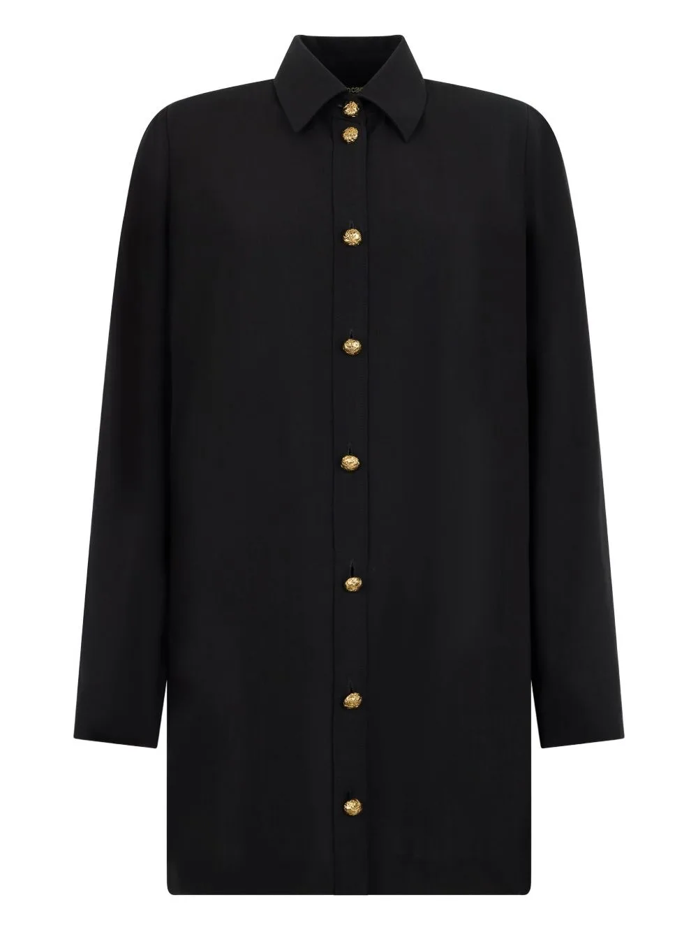 Gold-Button Shirt Dress by Roberto Cavalli