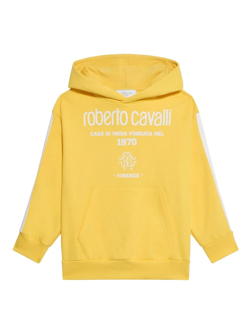 Logo-Print Sleeve-Stripe Sweatshirt by Roberto Cavalli Junior