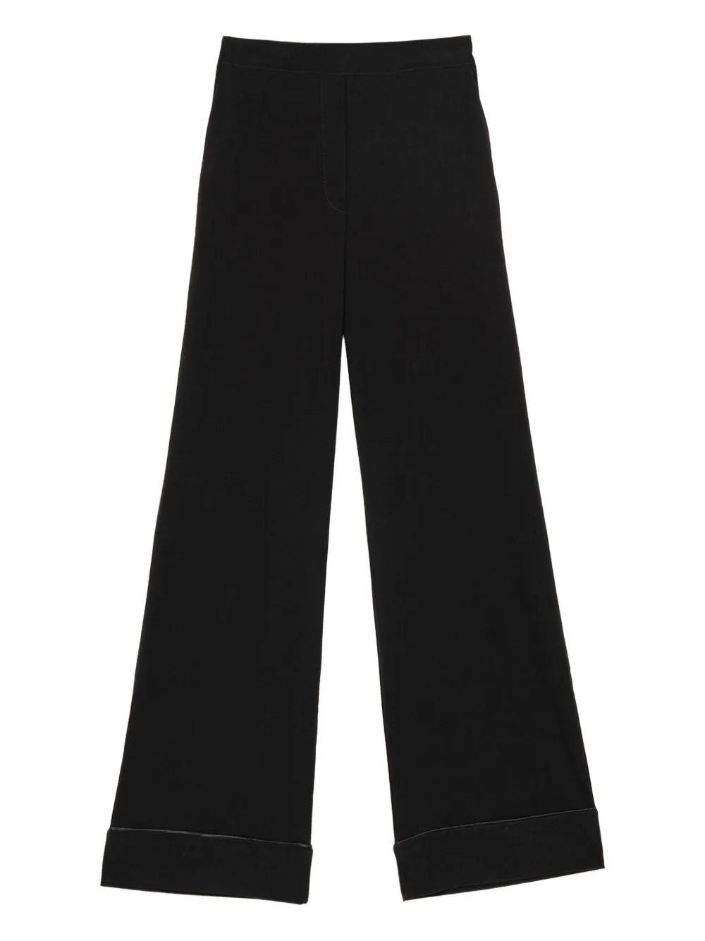 Cuffed Wide-Leg Trousers by MALIPARMI
