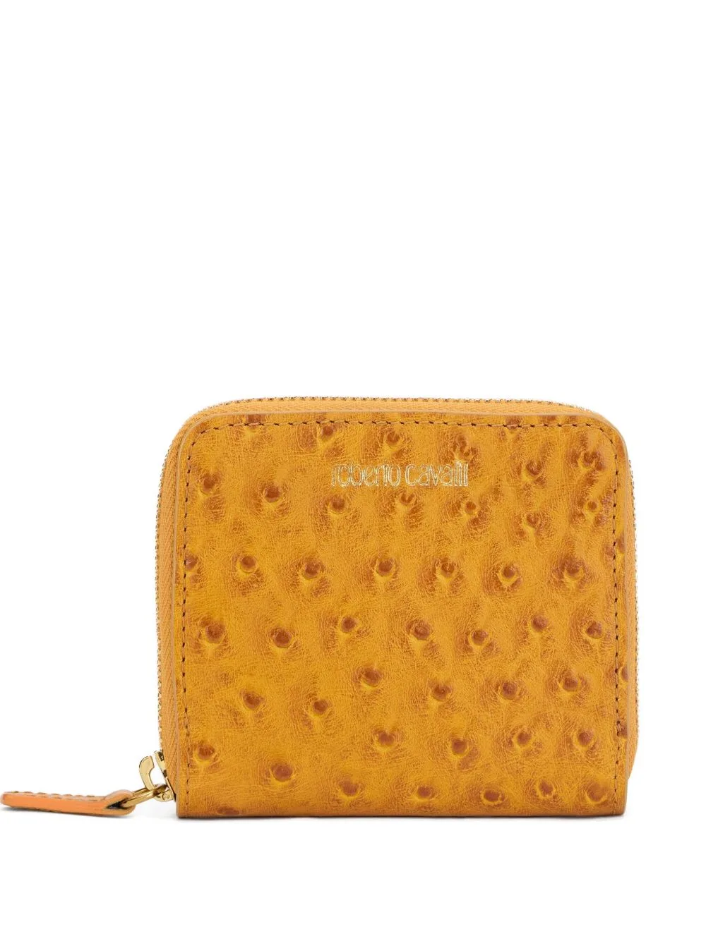 Ostrich-Effect Zip-Around Wallet by Roberto Cavalli