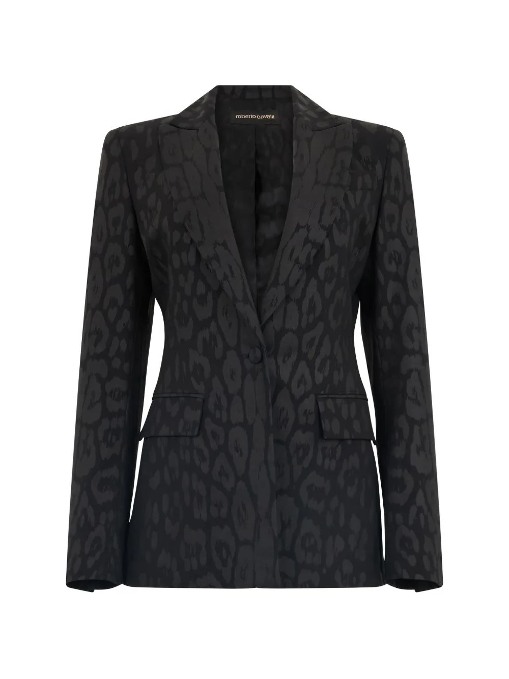Animal-Print Single-Breasted Jacket by Roberto Cavalli