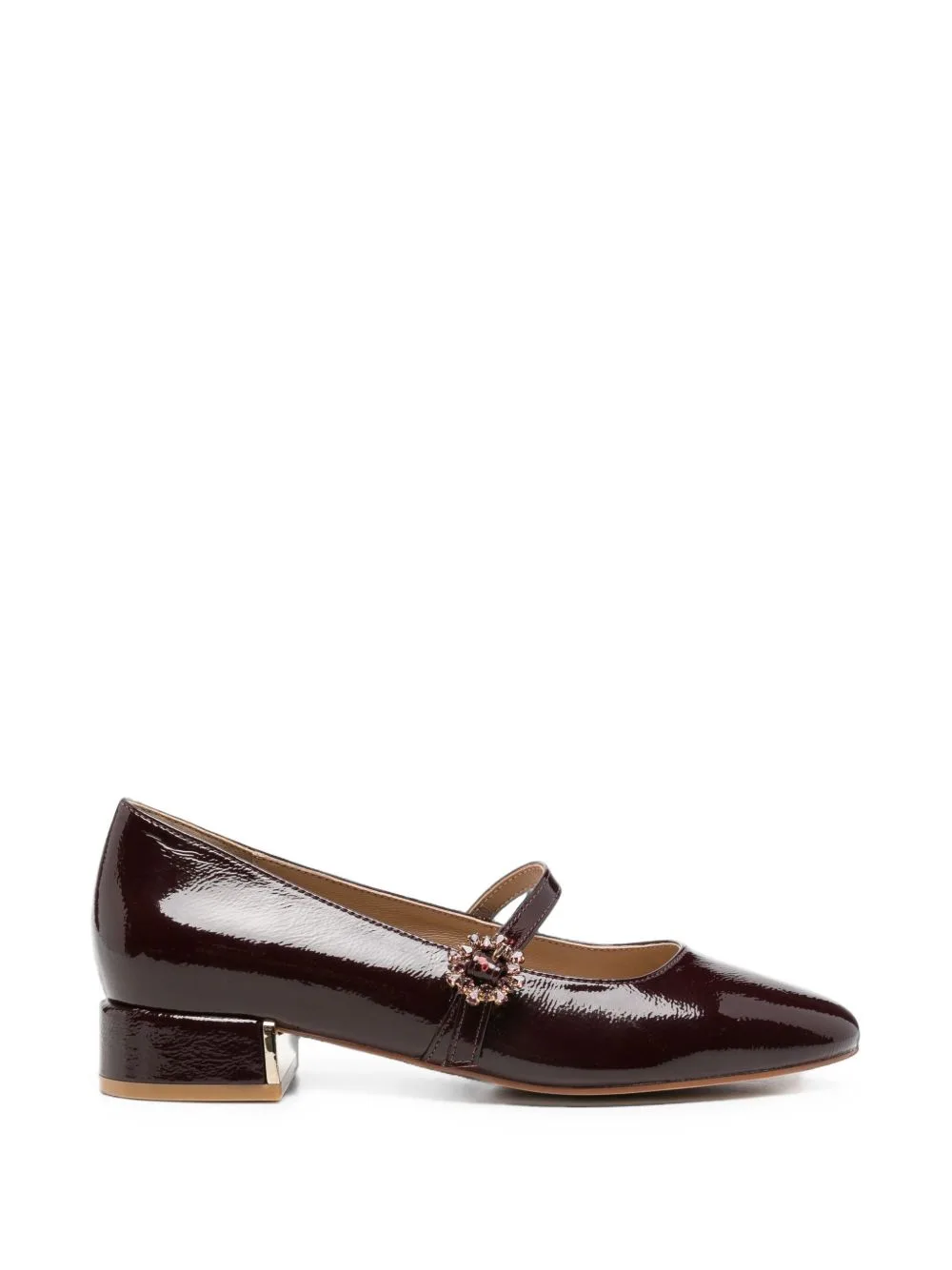 Patent Crystal-Embellished Pumps by ALMA EN PENA