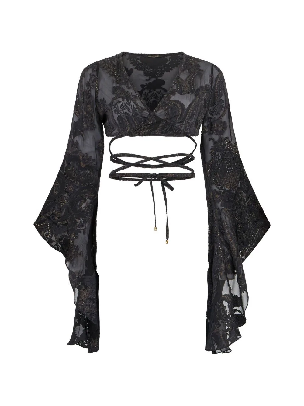 Floral Bell-Sleeve Blouse by Roberto Cavalli