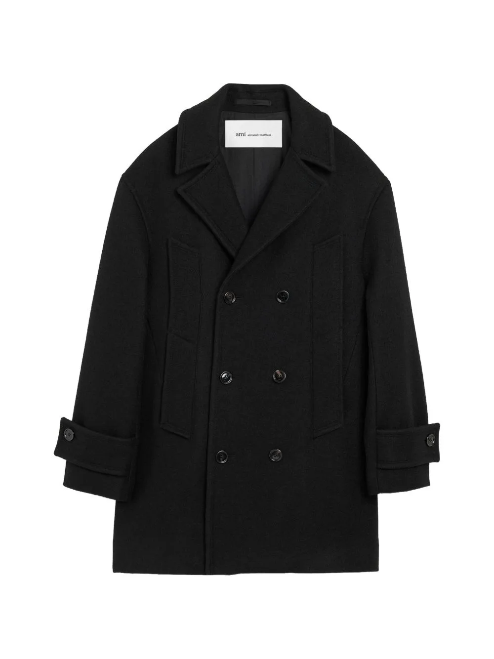 Wool Pea Coat by AMI Paris