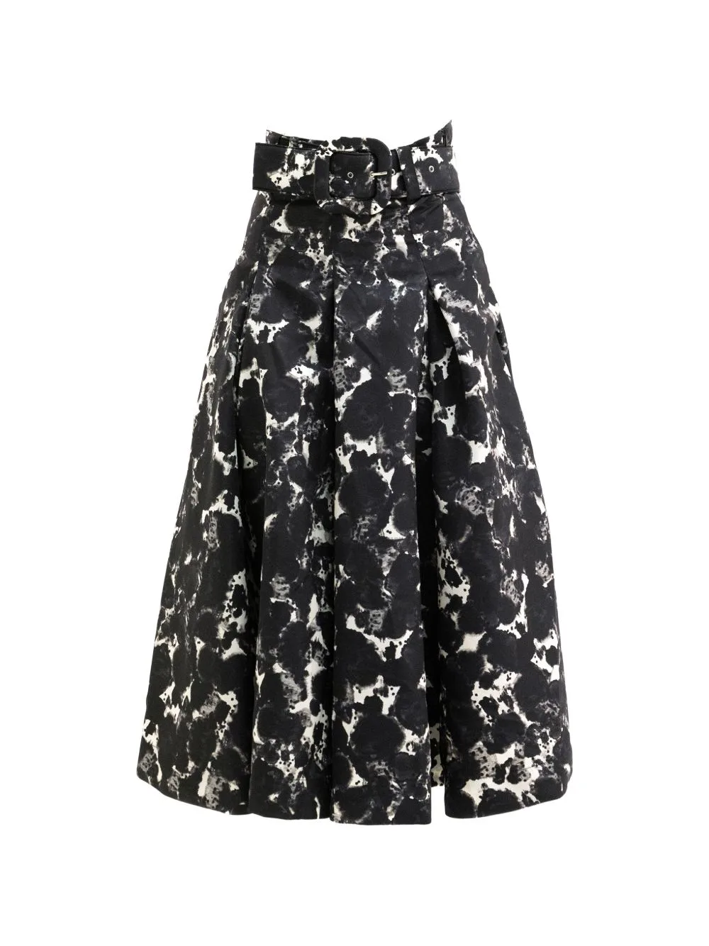 Diane Belted Animal-Print Midi Skirt by Samantha Sung