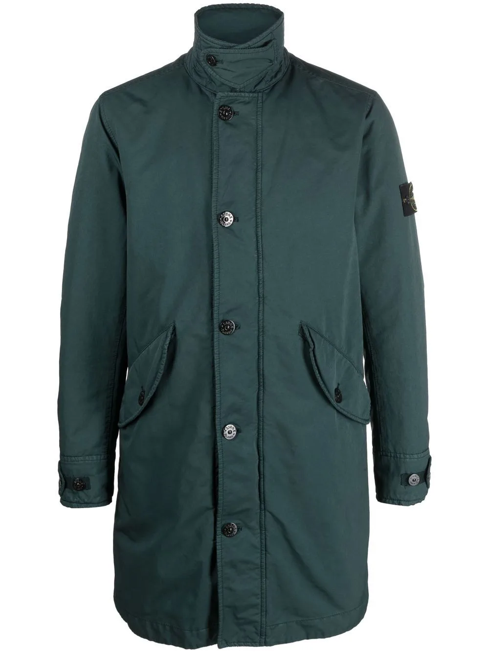 Logo-Patch Short Parka by Stone Island