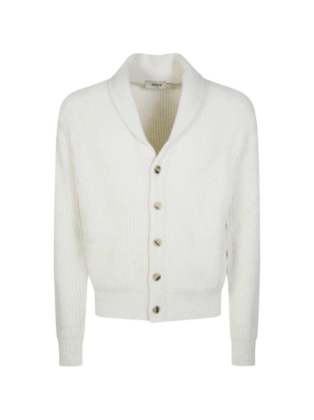 Shawl-Collar Ribbed Cardigan by Altea