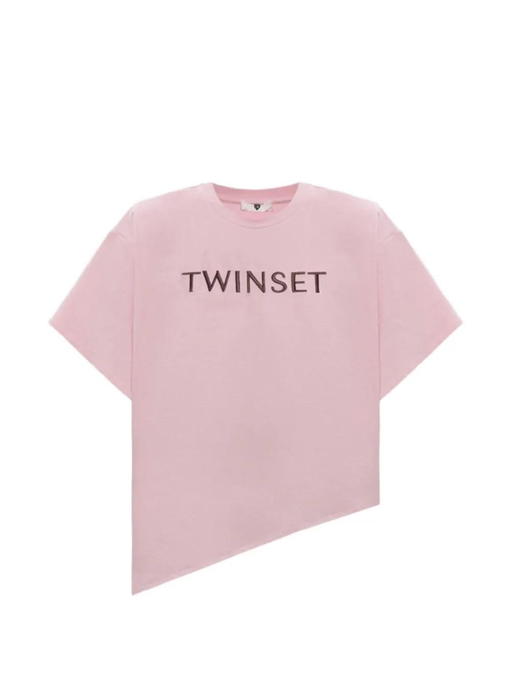 Asymmetric Embroidered T-Shirt by TWINSET