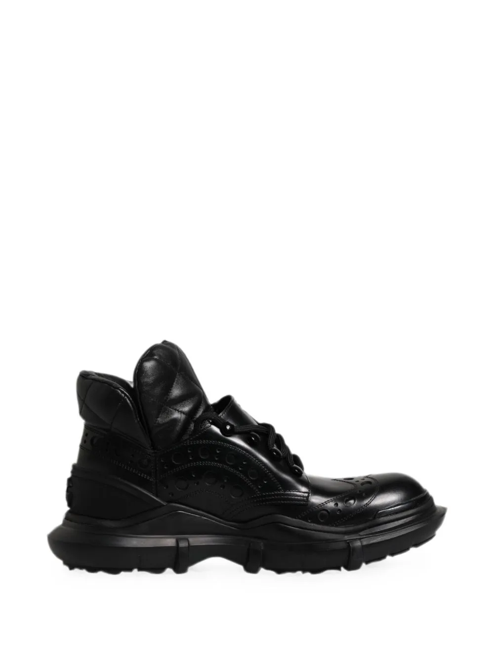 Quilted Brogue-Detail Platform Sneakers by Dolce & Gabbana