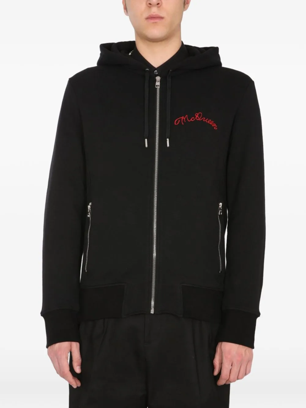 Logo-Embroidered Zip-Up Hoodie by Alexander McQueen