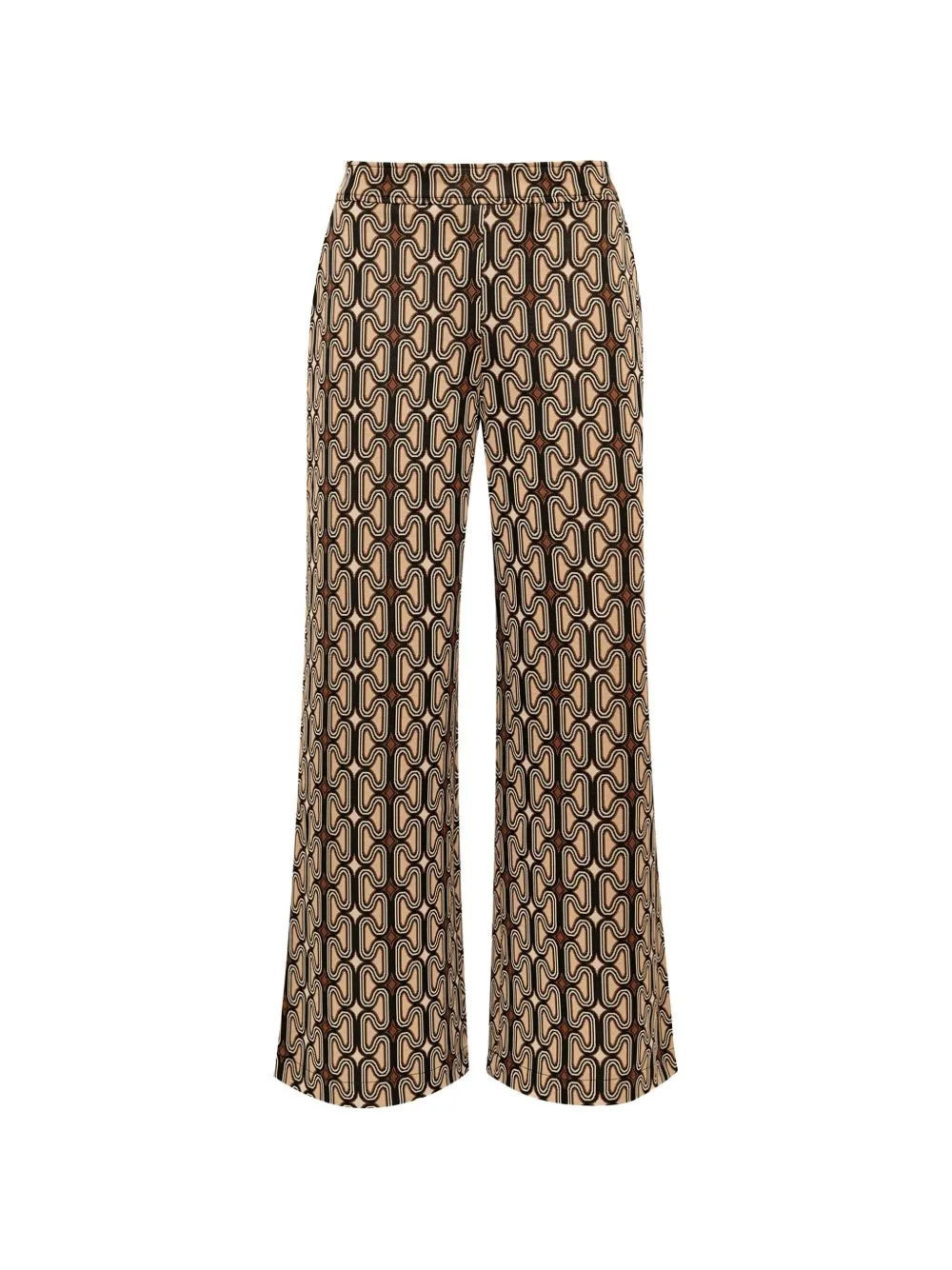 Chain-Motif Flared Trousers by MALIPARMI