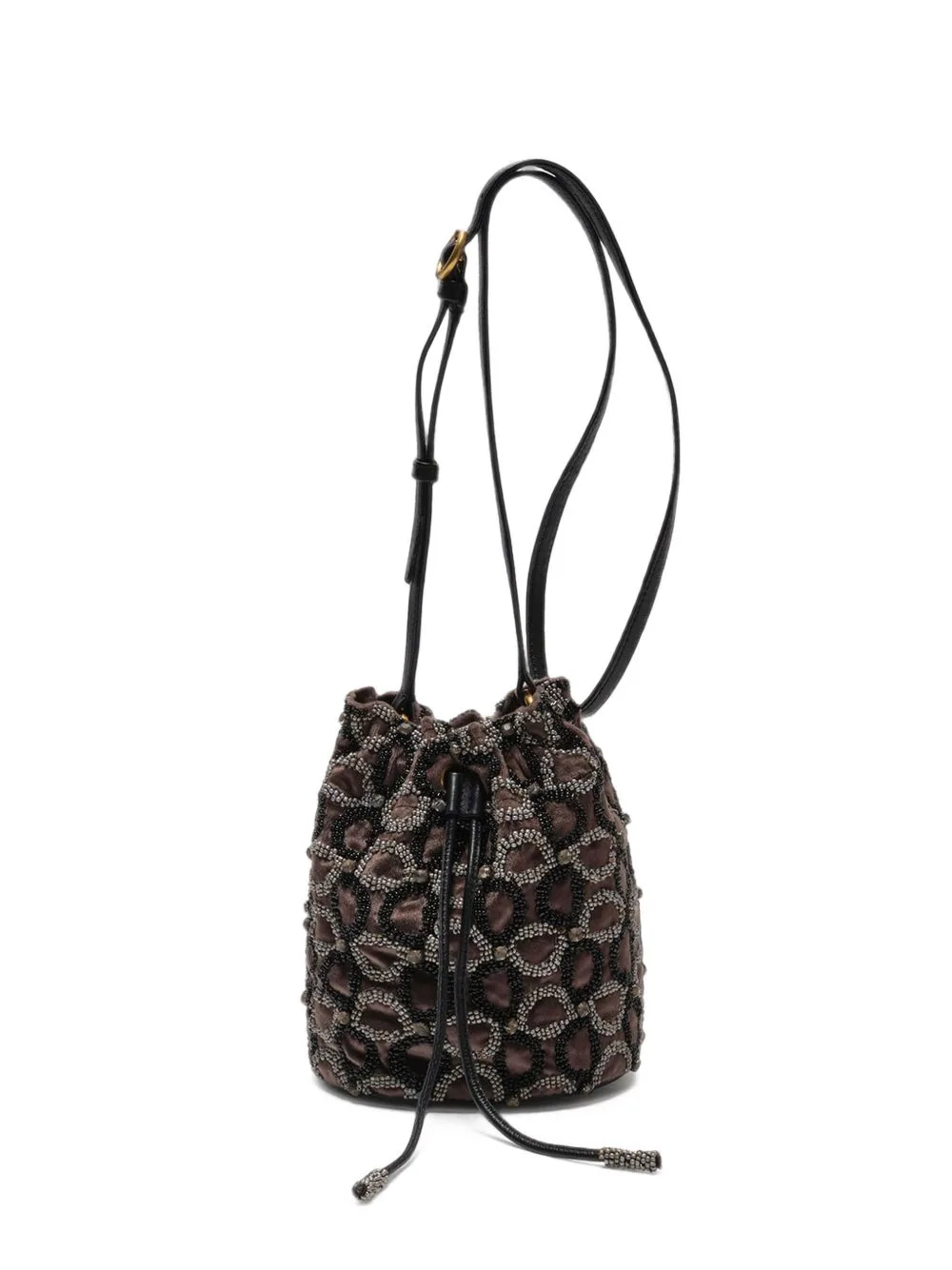 Beaded-Embroidered Bucket Bag by MALIPARMI