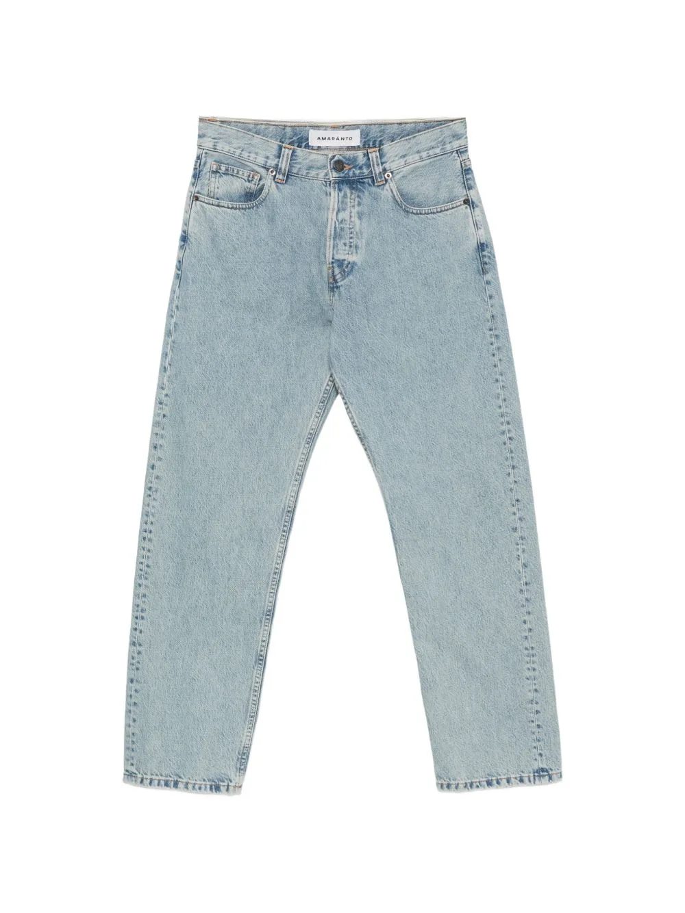 Faded Straight-Leg Jeans by AMARANTO
