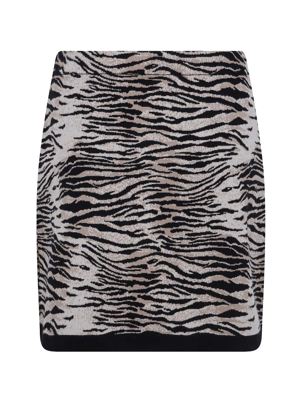 Tiger-Print Wool Short Skirt by Rixo