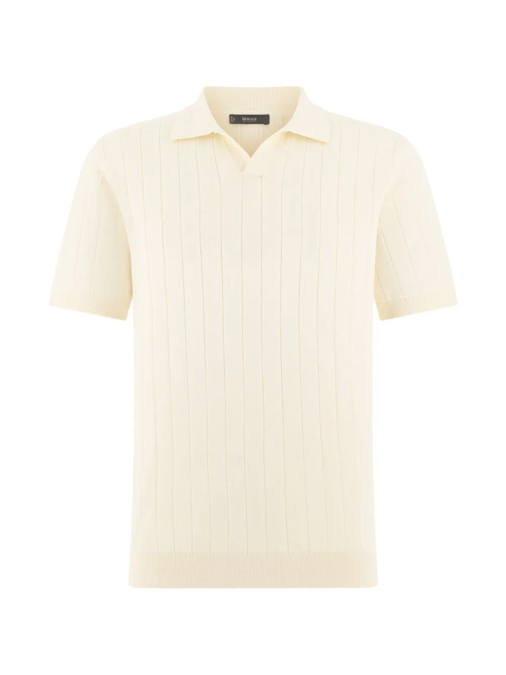 Cotton and Silk Knitted Polo Shirt by Boggi Milano