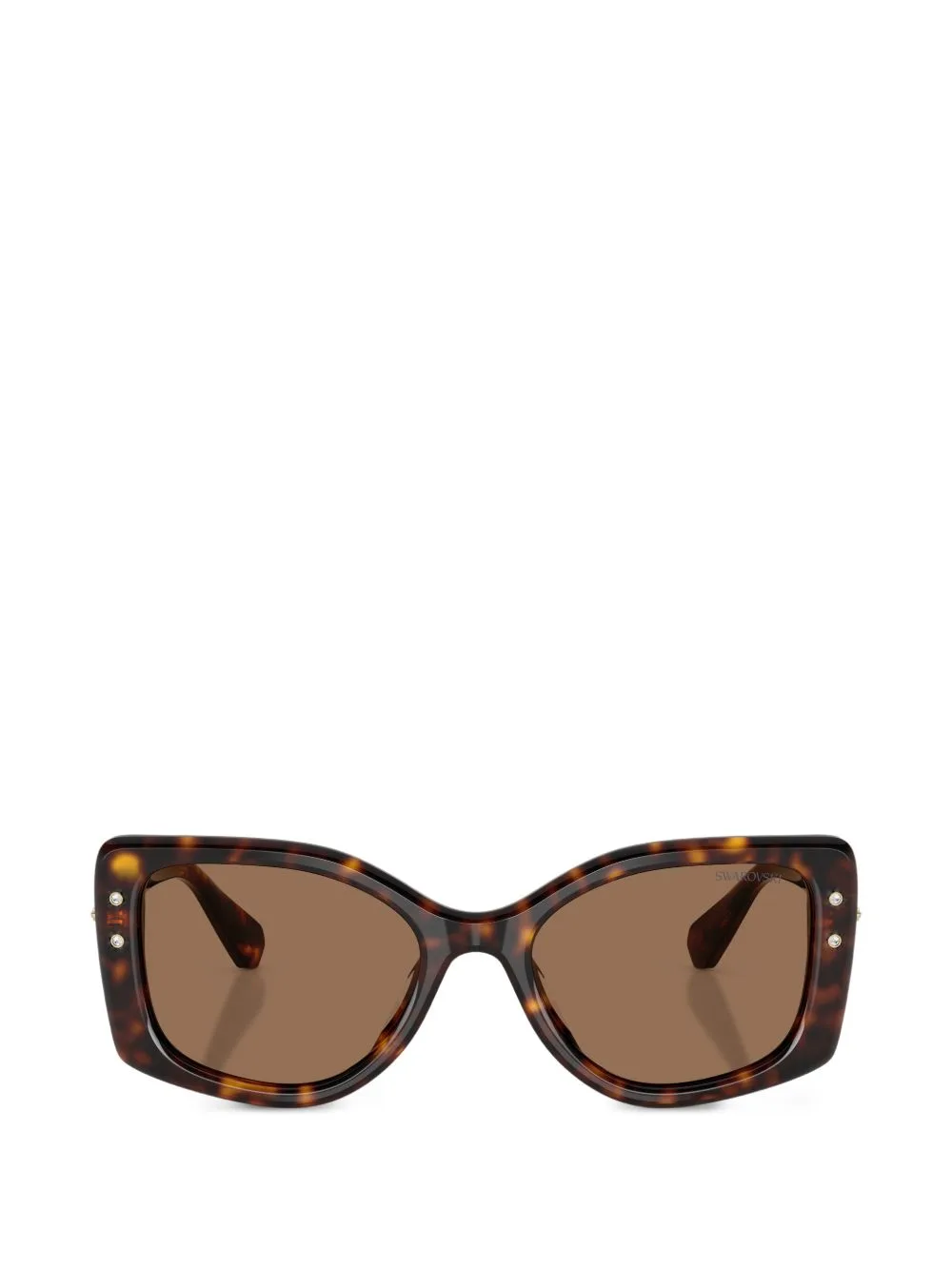 Tortoiseshell-Effect Crystal-Embellished Sunglasses by Swarovski