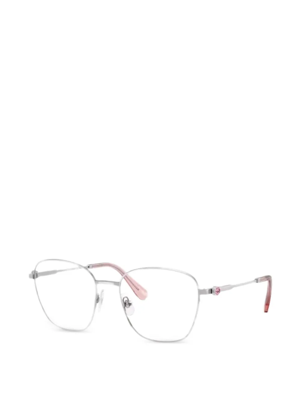 Crystal-Embellished Geometric-Frame Glasses by Swarovski