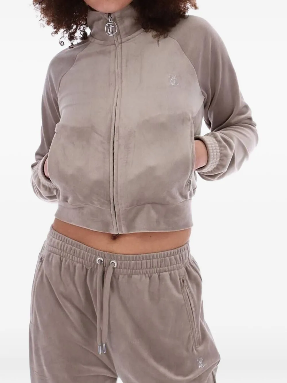 Rhinestone-Embellished Zip-Up Sweatshirt by Juicy Couture
