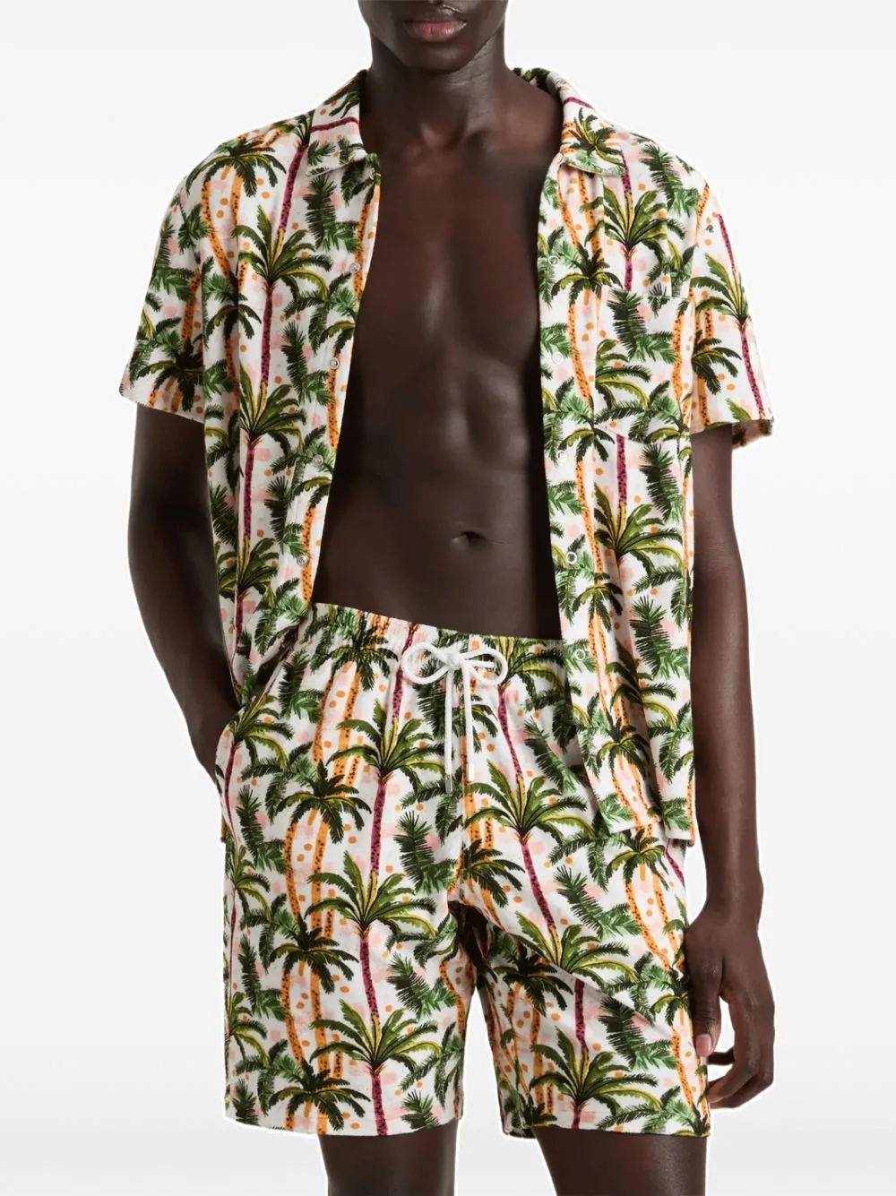 Terry Palm Tree-Print Shorts by Vilebrequin