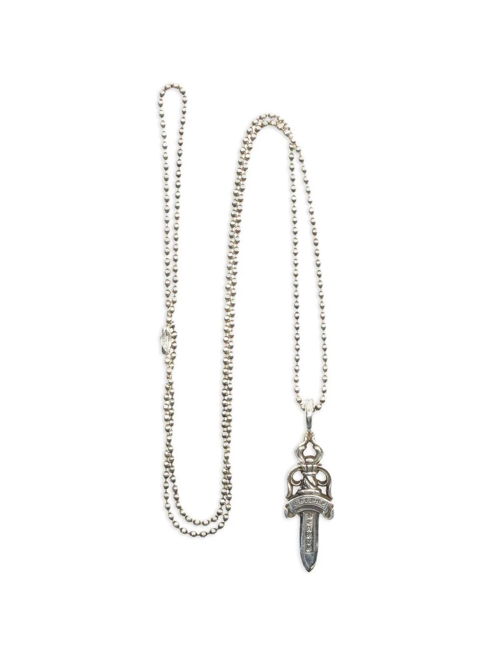 Ball Chain Dagger-Pendant Necklace by Chrome Hearts