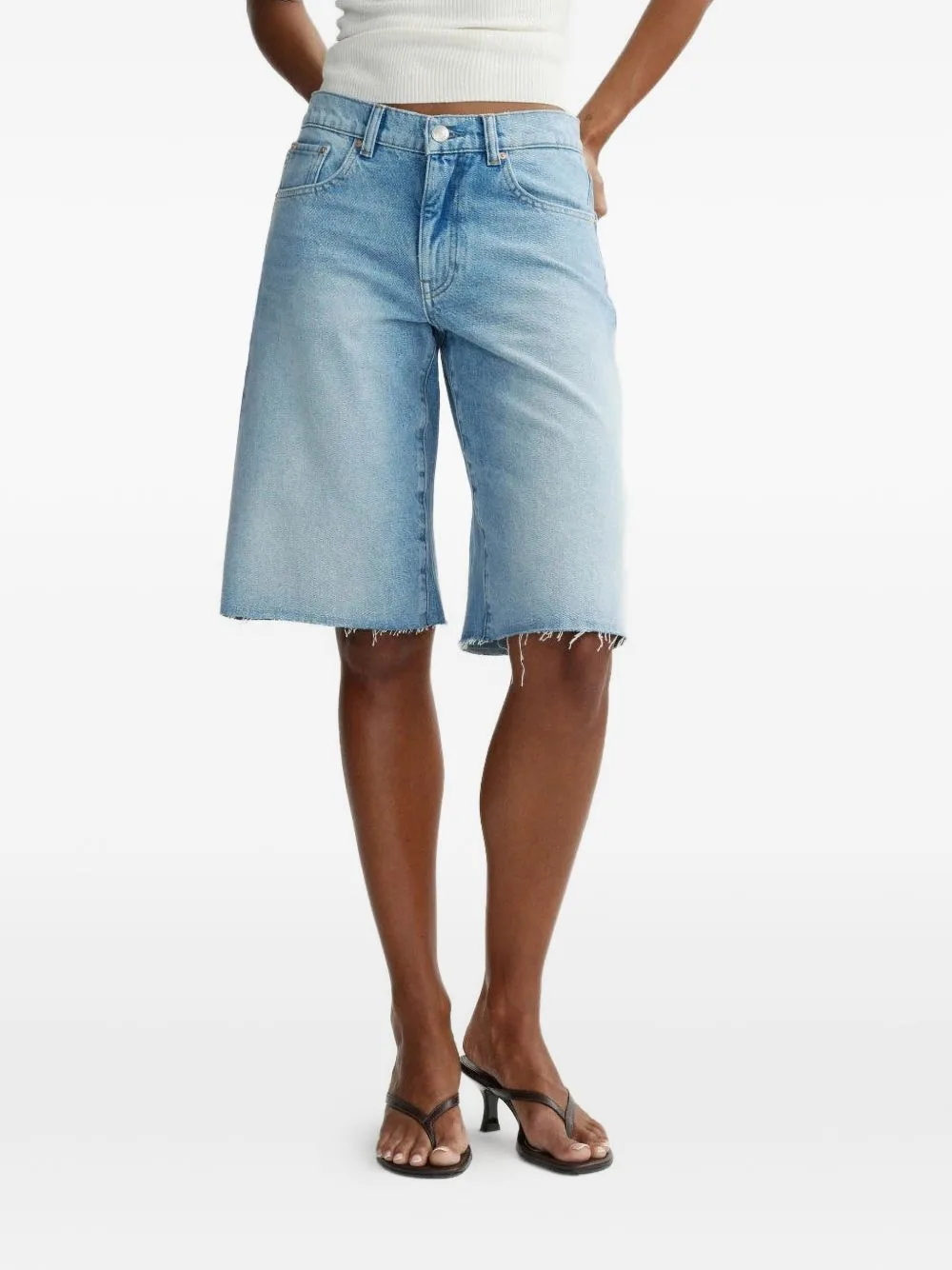 Raw-Cut Denim Shorts by DL1961