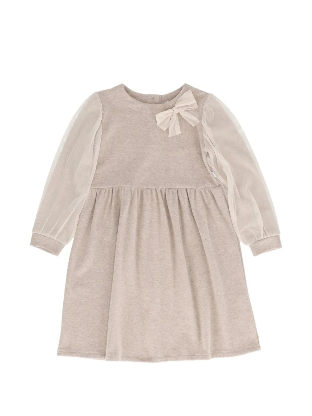 Tulle-Sleeve Bow-Detail Dress by MAGIL