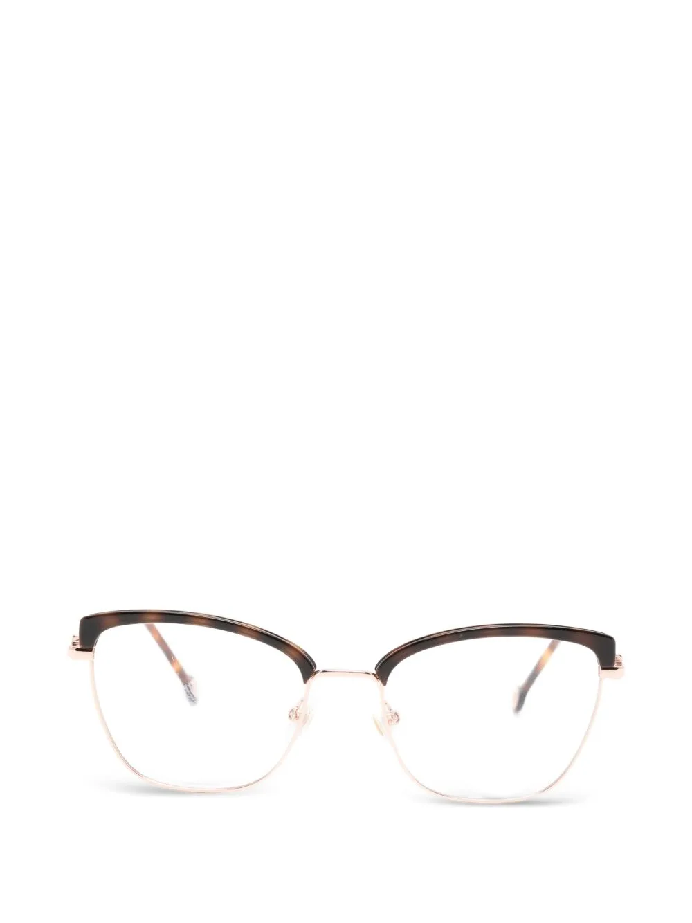 Tortoiseshell-Effect Geometric-Frame Glasses by Carolina Herrera