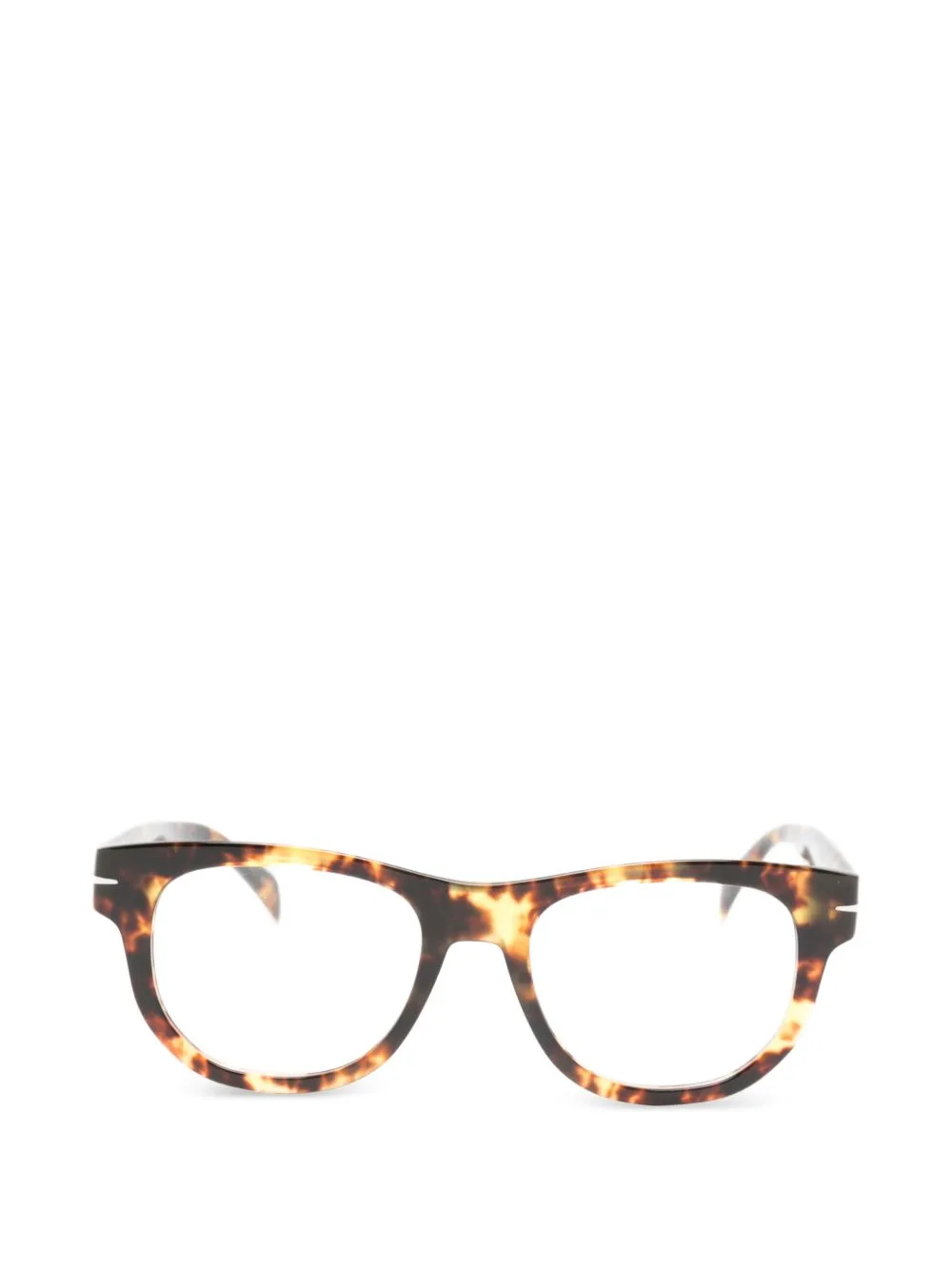 Tortoiseshell-Effect Rectangle-Frame Glasses by Eyewear by David Beckham