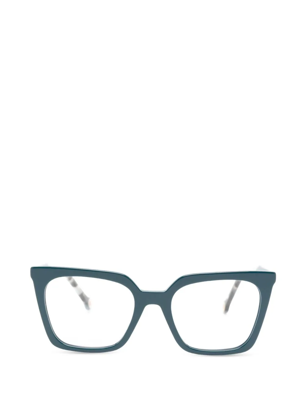 Tortoiseshell-Effect Logo-Plaque Glasses by Carolina Herrera