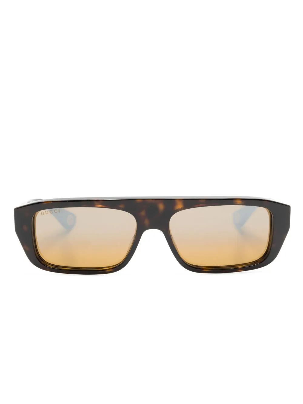 Tortoiseshell Rectangle-Frame Sunglasses
