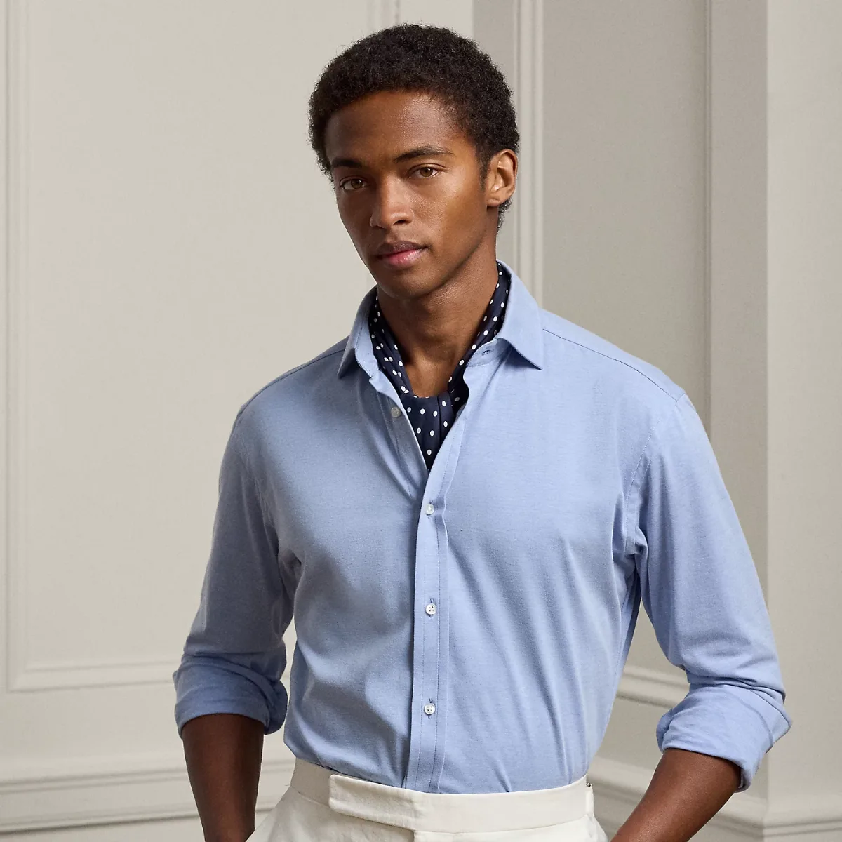 Stretch Knit Shirt by Ralph Lauren Purple Label