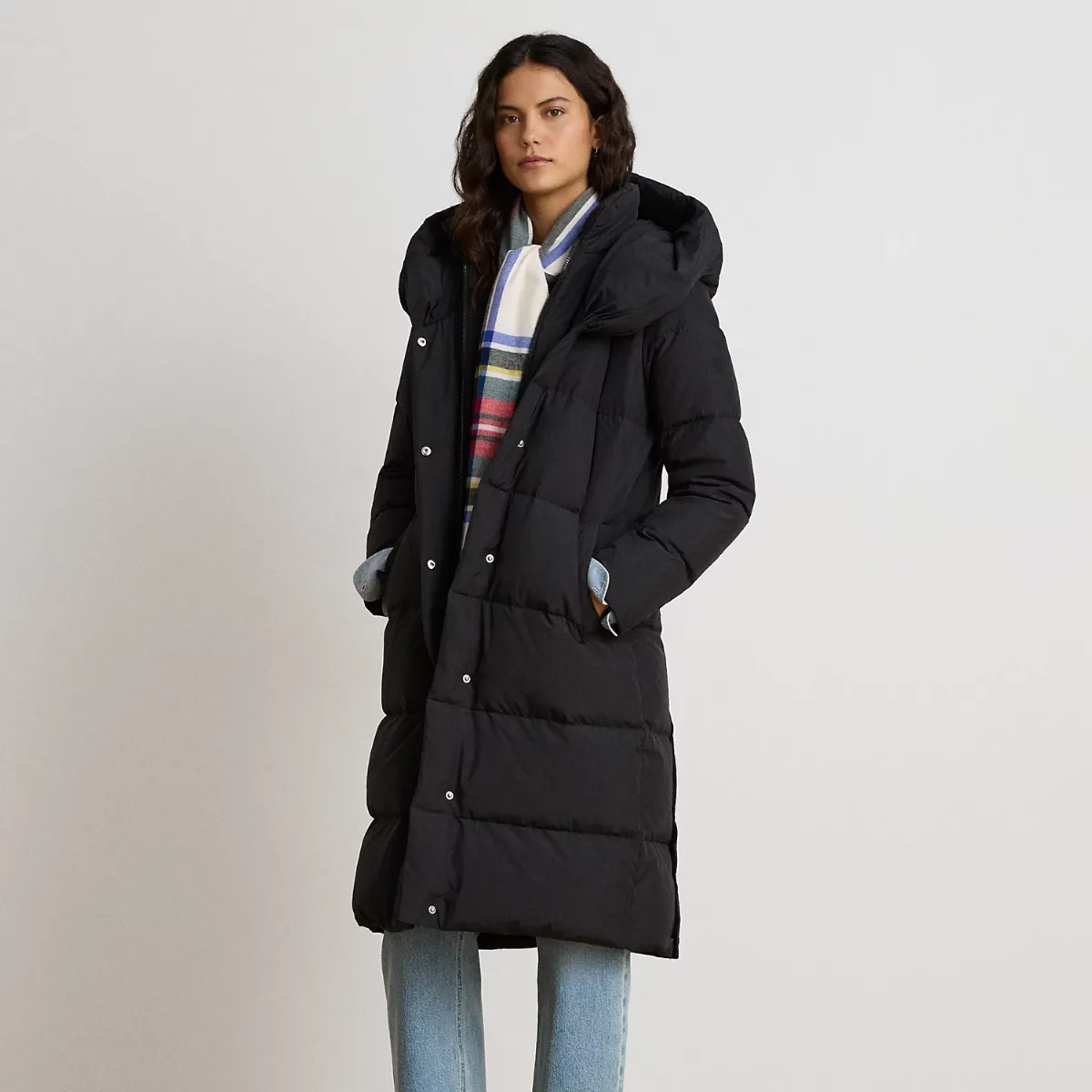 Oversize-Collar Quilted Down Coat by Lauren Ralph Lauren