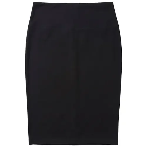 Elastic Waist Straight Ponte Pencil Skirt by ELLE COUTURE