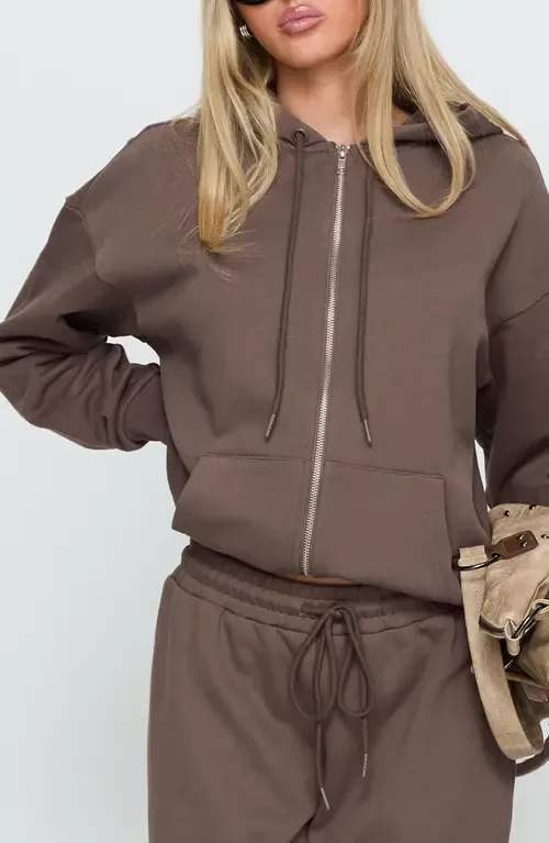 All Day Cotton Zip Hoodie by Princess Polly