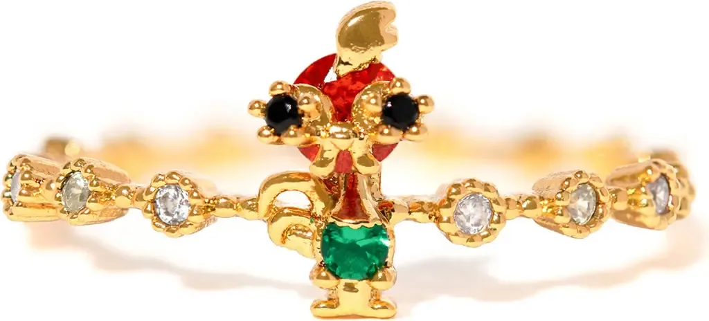 Girls Crew x Disney Princess Moana Hei Hei Ring in Gold by Girls Crew