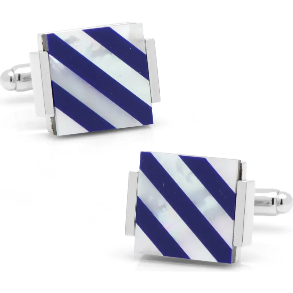 Mother-Of-Pearl & Lapis Lazuli Cuff Links by Cufflinks, Inc.