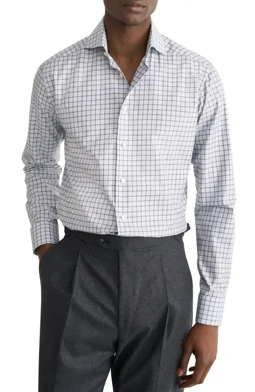 Contemporary Fit Checked Dress Shirt by Eton