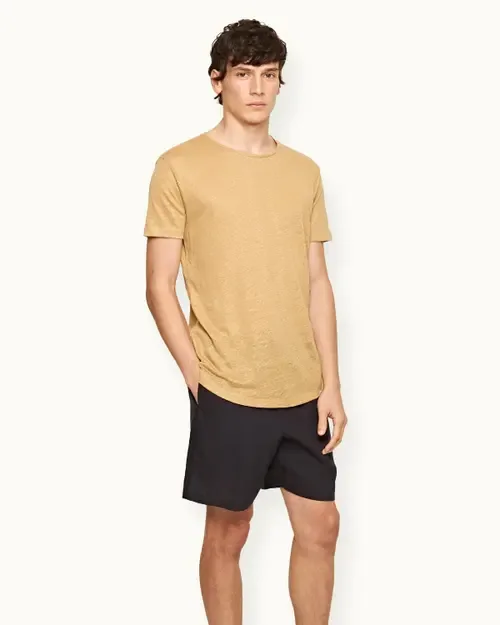 Alex Lino Relaxed Fit Italian Linen Drawcord Shorts by Orlebar Brown