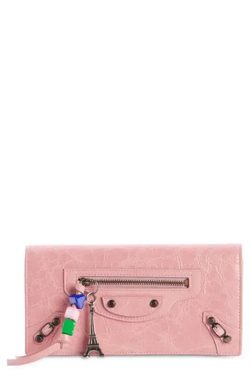 Le City Charm Textured Leather Long Wallet by Balenciaga